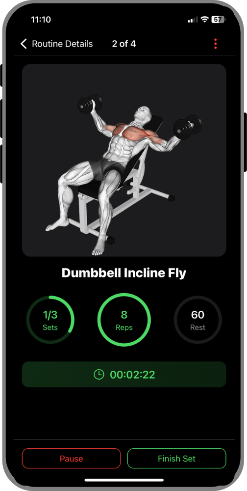 Load Muscle Mobile App Screen